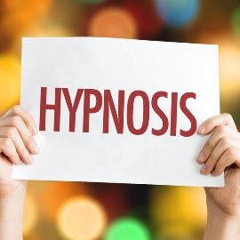 Sign with hypnosis words